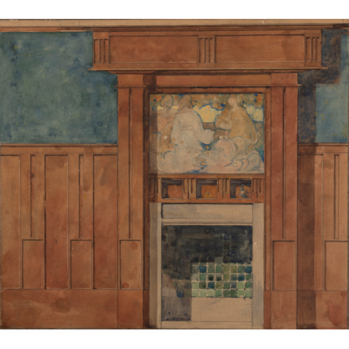 A Design for a Wall with a Fireplace